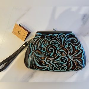 Patricia Nash * like New * Tooled Turquoise Small Leather Collection